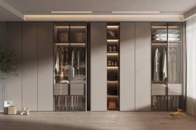 现代衣柜3D模型下载